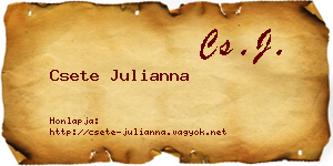 Csete Julianna névjegykártya
